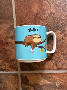 Sloffee Sloth Ceramic Coffee Mug - Blue